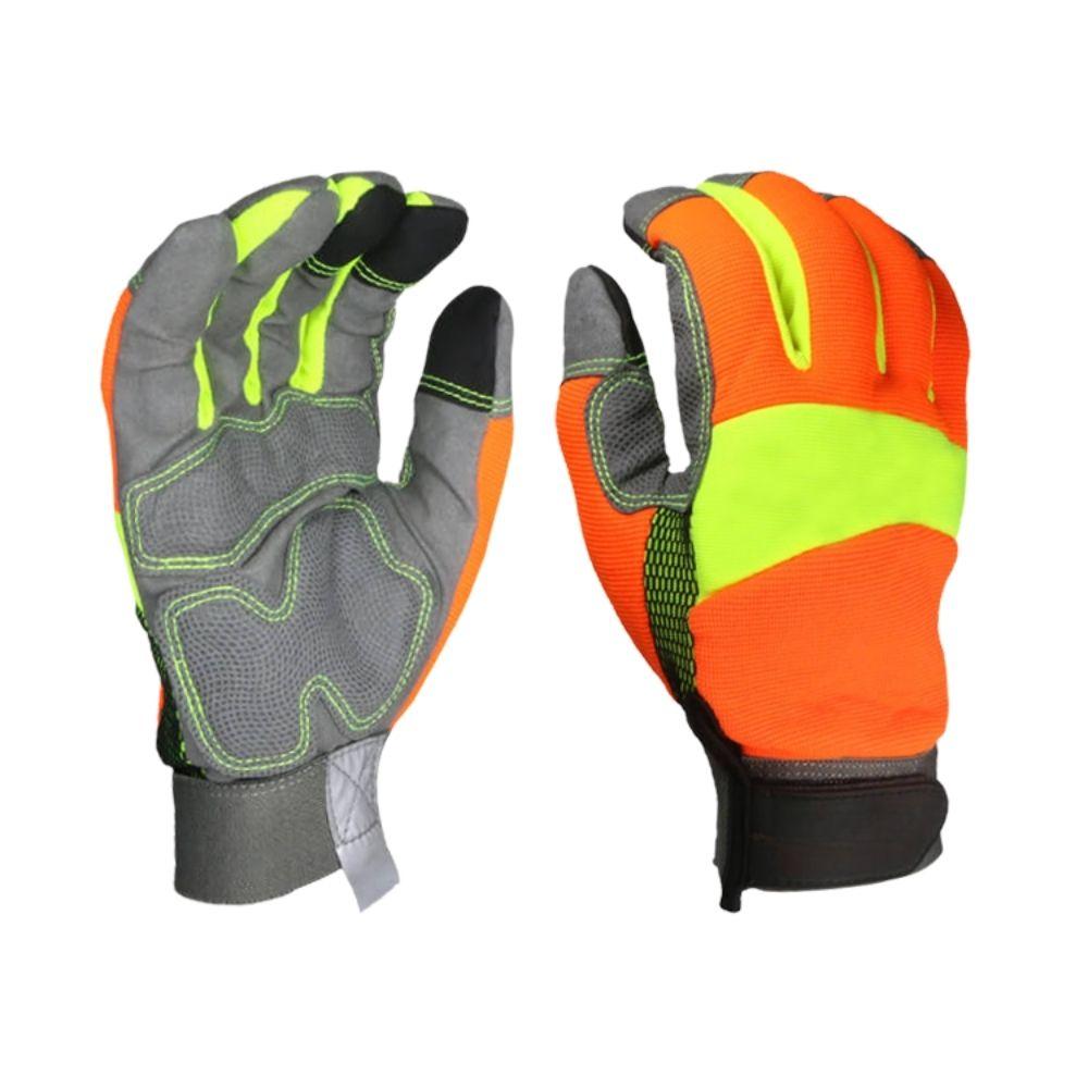 Mechanic Gloves Orange & Grey